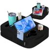 TabCouchCaddy - Couch Cup Holder Tray Pillow - Bed, Couch Caddy, Sofa, RV & Car - Holds Drinks, Snacks, Remotes, Phones, Kindle, Tablet | Bed Cup Holder (Black) view 1