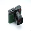 Camera Case for Leica Q3, BMAOLLONGB Handmade Genuine Real Leather Half Camera Case Bag Cover for Leica Q3 Camera Bottom Opening Version + Hand Strap (Green) view 2
