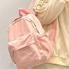 ALTALIVA Aesthetic Backpack Mini Canvas Korean Backpack with Kawaii Accessories, Laptop Lightweight Travel Backpack for Women (Pink) view 2