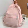 ALTALIVA Aesthetic Backpack Mini Canvas Korean Backpack with Kawaii Accessories, Laptop Lightweight Travel Backpack for Women (Pink) view 3