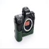 Z8 Camera Case, BMAOLLONGB Handmade Genuine Real Leather Half Camera Case Bag Cover for Nikon Z8 Camera Bottom Opening Version + Hand Strap (Green) view 2