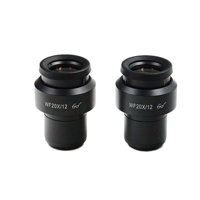 Lab Microscope Slides Microscope Eyepiece Magnification 20x Wide Field 30mm Mounting Size High Eyepoint Zoom Stereo Microscope Eyepiece Microscopio Ocular FOV 12mm Microscope Parts ( Color : 2PCS )
