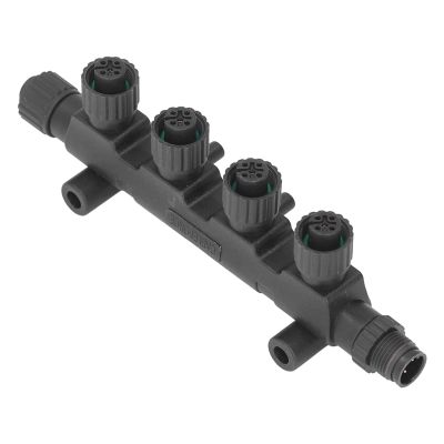 For NMEA 2000 T-Connector Picker Vomeko 4 Port 5 Channel Multiport T-Connector Black 010-11078-01- Black Marine Converter Collector