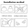 CYADCI Earbud Tips 6 Pairs S/M/L Earbud Covers Silicone Replacement Tips for Galaxy Buds 2 Pro Headphones,Replacement Rubber Earbud Tips Compatible with Samsung Galaxy Buds 2 Pro, Fit in Charge Case view 3