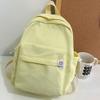ALTALIVA Aesthetic Mini Canvas Korean Backpack with Kawaii Accessories, Laptop Lightweight Travel Backpack for Women (Yellow) view 4
