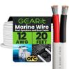 GEARit 12 Gauge Marine Wire, 12/2 AWG (20ft) Marine Grade Tinned Copper Oxygen Free, Duplex 2-Conductor Insulated Red & Black Electrical Cable for Boat, Automotive, RV, Camper, Trailer view 1
