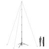 RAUBAY 24' Tall Tripod Stand, Extreme Tall Heavy Duty Sports Camera Video Tripod, Spring Telescoping Aluminium Alloy Large Light Stand with 1/4"& 3/8" Screw, Professional Sky High for Outside Shooting view 1