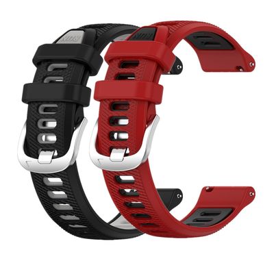Huwokxix 22mm Watch Strap Compatible with Garmin Forerunner 265/vivoactive 4,Adjustable Silicone Sports Wristband Replacement Band