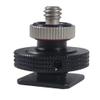 NovelGoal Threaded Hole Cold Shoe Holder Mount Adapter 1/4" for SLR Camera Cage Rig Tripod Flash Light Stand Mic Monitor Holder (with Screw) view 2