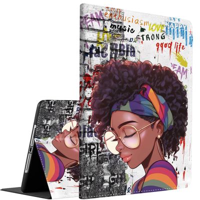 Case for Samsung Galaxy Tab A8 10.5 Inch 2022 Model (SM-X200/X205/X207), Multi-Angle Smart Stand Cover Auto Sleep/Wake for Galaxy Tab A8 10.5" 2022African American Women Graffiti