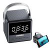 MOMOHO Portable Bluetooth Speaker with Time Display, Portable Wireless Speaker, TWS Stereo Sound, 50ft Bluetooth 5.2, TF Card/AUX Input, Hands-Free Calling, for Home, Outdoor, Travel (Black) view 1