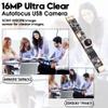 ELP 16MP Autofocus USB Camera with Microphone for Computer Mini UVC USB2.0 Lightburn Camera Micro USB Security PC Camera Module Laser Engraver Webcam Board (100degree No Distortion Lens) view 3