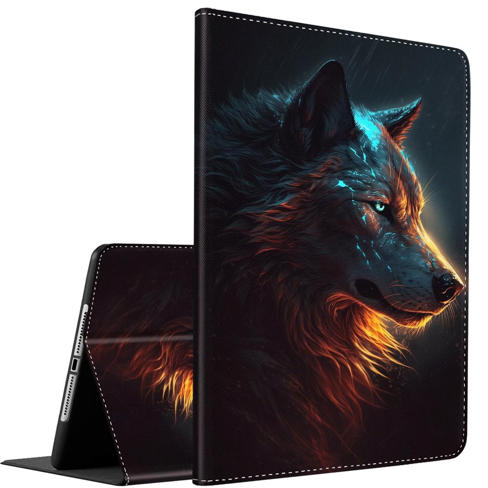 Case for Samsung Galaxy Tab A7 10.4 Case 2020, Multi-Angle Smart Stand Cover Auto Sleep/Wake for Samsung Galaxy Tab A7 10.4[SM-T500/T505/T507]Colorful Wolf