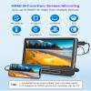 Car DVD Player, WONNIE 12" Portable DVD Player with Headrest Mount, Support 1080P/MP4 Video, HDMI Input/Output, AV Out, AC Adapter, Car Charger, USB Card Reader, Last Memory, All Regions view 4