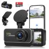 Dash Cam Front and Rear,4K+1080P WiFi Dual Dash Camera for Cars with App, 3" IPS Dashboard Camera Recorder,Night Vision,24H/7 Parking Mode, Loop Recording,170 Wide Angle,Free 64GB SD Card view 1
