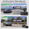 Dash Cam Front and Rear,4K+1080P WiFi Dual Dash Camera for Cars with App, 3" IPS Dashboard Camera Recorder,Night Vision,24H/7 Parking Mode, Loop Recording,170 Wide Angle,Free 64GB SD Card view 2