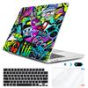 HOHAIYOO Compatible with MacBook Air 13 inch Case 2025 2024-2022 M4 A3240 M3 A3113 M2 A2681, Plastic Hard Shell&Keyboard Cover&Screen Film&Webcam Cover for MacBook Air 13.6 inch Case, Cool Graffiti view 1
