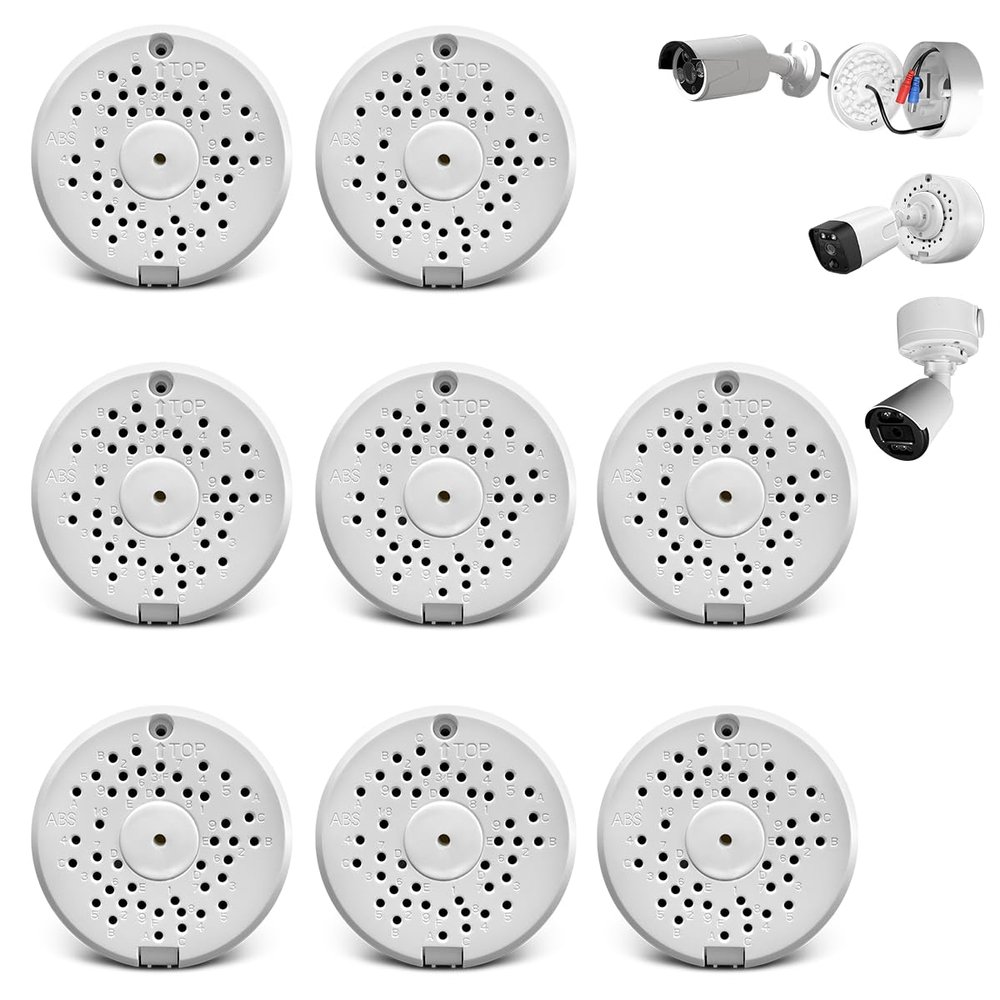 (ABS New) Security Camera Junction Box,Security Camera Bracket Outdoor,Plastic Waterproof Security Camera Mount Hide Cable Junction Box for Arlo Solar Panel Flip Cover Cable Cover
