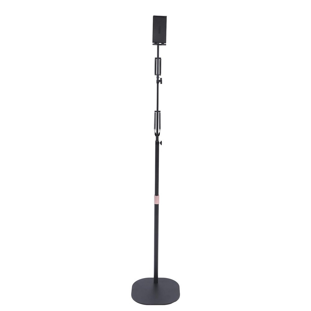 Tablet Floor Stand, 360 Degree Rotatable Tablet Holder Phone Stand, Universal Adjustable Overhead Bed Phone Stand for 4 to 11 Inches Devices Black