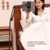 Tablet Floor Stand, 360 Degree Rotatable Tablet Holder Phone Stand, Universal Adjustable Overhead Bed Phone Stand for 4 to 11 Inches Devices Black view 2
