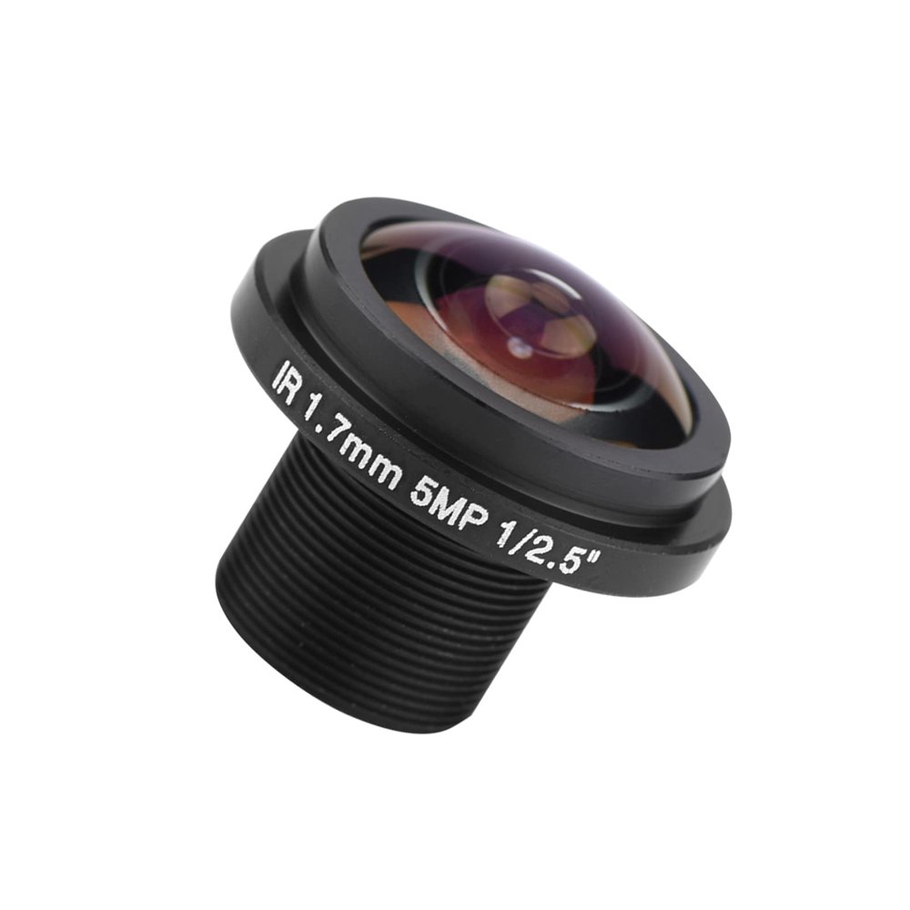 JTLB Wide Angle Fisheye Security Camera Lens, 5MP, 185 View, 1.7mm Focal Length, F2.0 Aperture, C-Mount Compatible