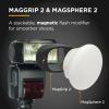 MagMod MagSphere 2 & MagGrip 2 Bundle, Magnetic Flash Diffuser Kit for On-Camera Photography, Modular Lighting Control System, Compatible with 99% of All Speedlites view 2