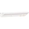 12-1/2" High Output Direct Voltage Series Lighted Power Strip, Single-White, 400 Lumens/Fixture, White Finish, White Receptacles, Soft White 3000K view 1