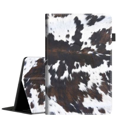 Case for All-New Amazon Fire Max 11 Tablet (13th Generation, 2023 Release), Multi-Angle Stand Smart Protective Cover with Auto Wake/Sleep, Cowhide Brown Black Cow