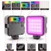 Altson Magnetic RGB Led Video Light LED Camera Light 360 Full Color Portable Photography Lighting Whit 3 Cold Shoe2000mAh Rechargeable CRI 96+/2500-9900K/13 Scene (Black) view 2