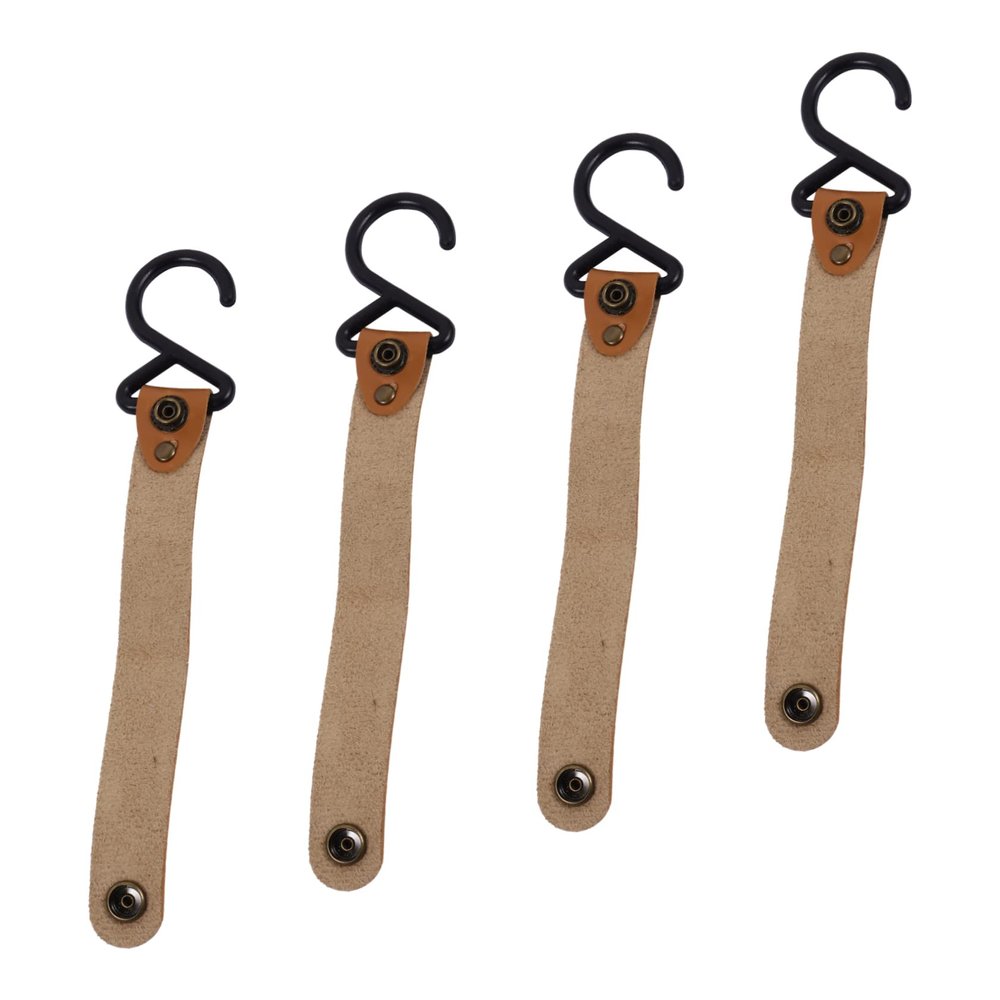 Alipis 4pcs Camping Accessories Metal Button Hanger Hooks for Cookware Pot Pan Rope Flags Decorations