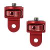 2PC Camera Tripod Mount for Gopro Adapter, 360 Adjustment 1/4-20 Screw Conversion Adapter for GoPro Hero10, Insta360 ONE X3, X2, Go 3, Xiaomi Yi and Other Action Cameras (red) view 1