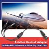 Dusledel Upgraded Aviation Headset Adapter Cable for Airbus XLR 5Pin Connector to General Aviation GA Twin Plug Female Jack Pilot Aviation Headphone Cable Black view 2