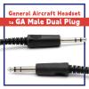 Dusledel Upgraded Aviation Headset Adapter Cable for Airbus XLR 5Pin Connector to General Aviation GA Twin Plug Female Jack Pilot Aviation Headphone Cable Black view 3