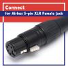 Dusledel Upgraded Aviation Headset Adapter Cable for Airbus XLR 5Pin Connector to General Aviation GA Twin Plug Female Jack Pilot Aviation Headphone Cable Black view 4