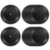 Rebower Blank Vinyl Records Smooth Plastic Waterproof CD Fake Vinyl Records Coasters, [for Retro Roll Music Room DIY] - 7 Inch/Black / 24 Pcs view 1