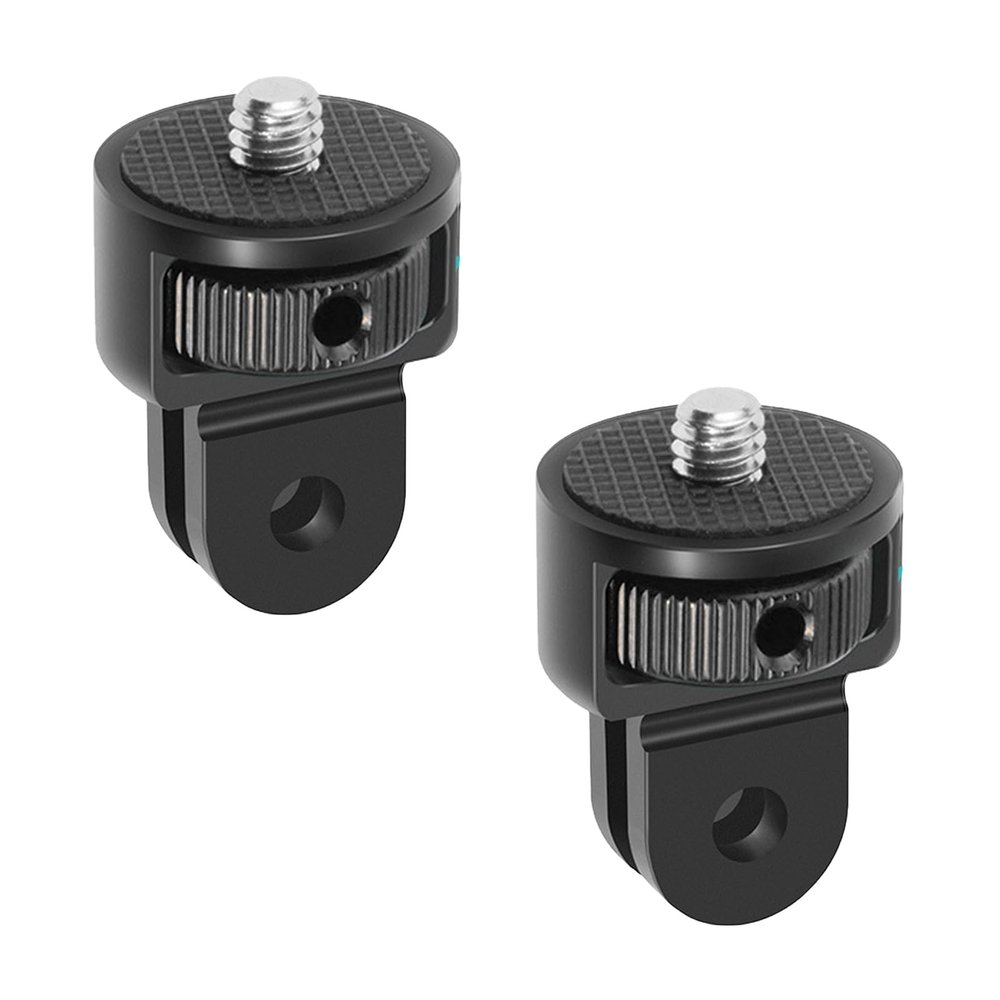 2PC Camera Tripod Mount for Gopro Adapter, 360 Adjustment 1/4-20 Screw Conversion Adapter for GoPro Hero10, Insta360 ONE X3, X2, Go 2 3, Xiaomi Yi and Other Action Cameras