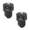 2PC Camera Tripod Mount for Gopro Adapter, 360 Adjustment 1/4-20 Screw Conversion Adapter for GoPro Hero10, Insta360 ONE X3, X2, Go 2 3, Xiaomi Yi and Other Action Cameras view 1