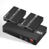 KAIVMAN HDMI Extender Over Ethernet, 1080P HDMI Extender Splitter Over Signal CAT6 Cable Up to 196ft, 1x2 HDMI Extender for Dual Monitor with IR Remote Control, Support USB Software Update, PoC, EDID view 1