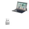 BoxWave Adapter Compatible with Wiwibous Android Tablet (10.1 in) - USB-A to C PortChanger (5-Pack), Type-C OTG Convert Charging Data Adapter - Metallic Silver view 1