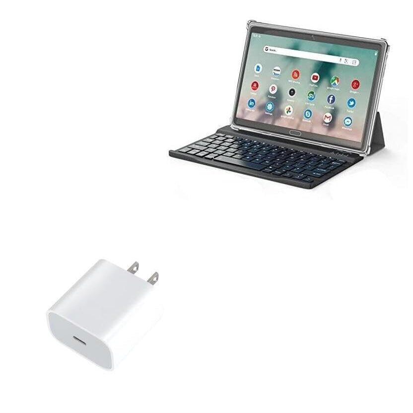 BoxWave Charger Compatible with Wiwibous Android Tablet (10.1 in) - PD GAN miniCube (30W), 30W Tiny PD GAN Type-C Wall Charger - Winter White