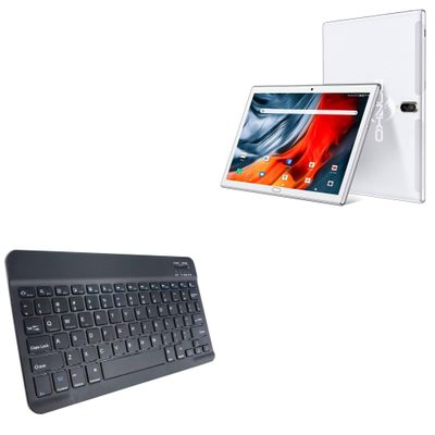 BoxWave Keyboard Compatible with MEIZE Android 11.0 Tablet 2022-K116 (10.1 in) - SlimKeys Bluetooth Keyboard, Portable Thin with Chiclet-Style Keys - Jet Black
