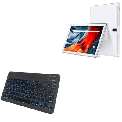 BoxWave Keyboard Compatible with MEIZE Android 11.0 Tablet 2022-K116 (10.1 in) - SlimKeys Bluetooth Keyboard - with Backlight, Portable Slim LED 7 Colors - Jet Black