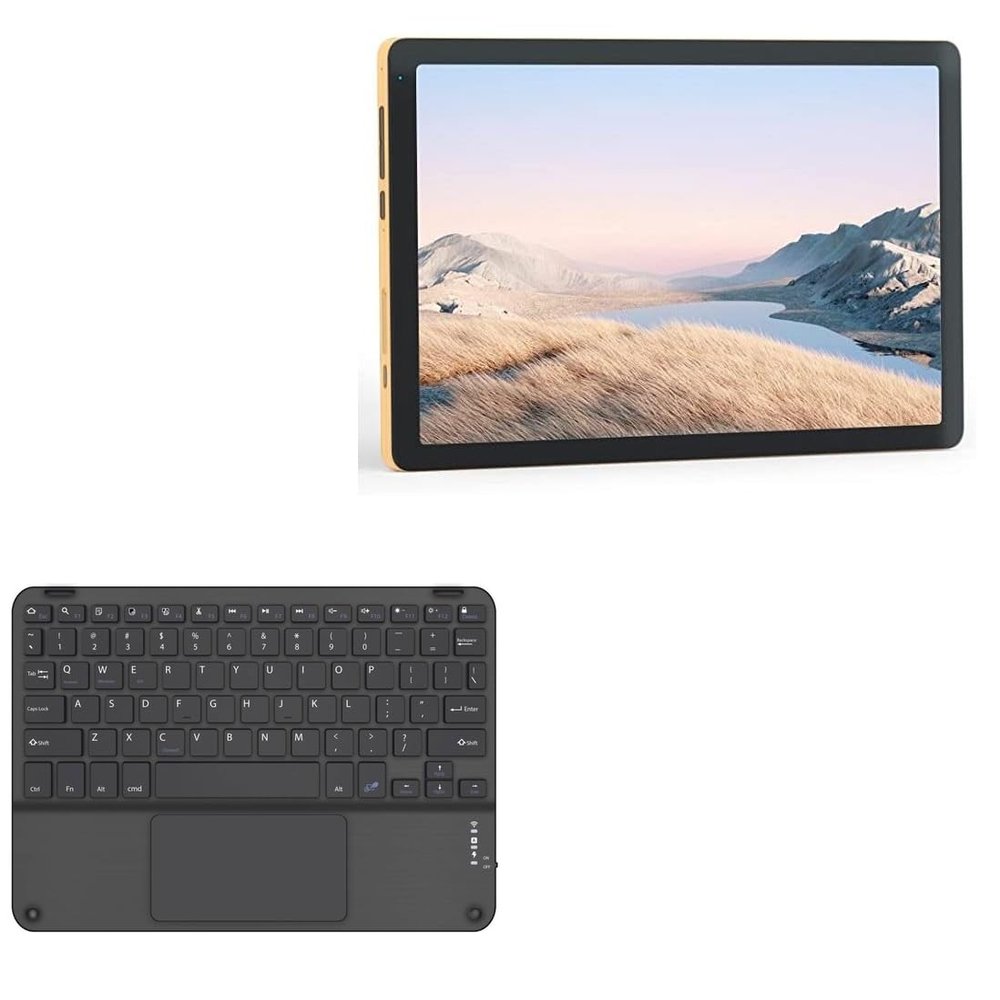 BoxWave Keyboard Compatible with Coolfan Tablet Android 11 Quad Core CLF103611 (10.4 in) - SlimKeys Bluetooth Keyboard with Trackpad, Portable Slim TouchPad - Jet Black