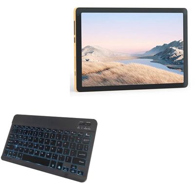BoxWave Keyboard Compatible with Coolfan Tablet Android 11 Quad Core CLF103611 (10.4 in) - SlimKeys Bluetooth Keyboard - with Backlight, Portable Slim LED 7 Colors - Jet Black