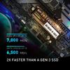 Silicon Power 2TB US75 Nvme PCIe Gen4 M.2 2280 SSD R/W Up to 7,000/6,500 MB/s, Compatible with PlayStation 5 (SP02KGBP44US7505) view 2