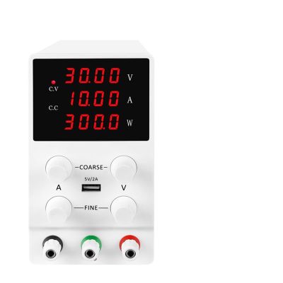 PULME dc Power Supply White Laboratory Power Supply 30V 5A 10A Voltage Regulator 220 V 110V for Phone Repair Car Audio Screen DVD DIY (Color : 30V 10A SPS, Size : 110V AC)