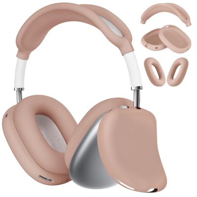 AIRSPO Airpods Max Case Cover, Silicone Case Cover for AirPods Max Headphones, Anti-Scratch Ear Pad Cover/Headband Cover for Apple AirPods Max, Airpod Max Accessories (Milk Tea)