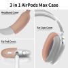 AIRSPO Airpods Max Case Cover, Silicone Case Cover for AirPods Max Headphones, Anti-Scratch Ear Pad Cover/Headband Cover for Apple AirPods Max, Airpod Max Accessories (Milk Tea) view 2