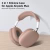 AIRSPO Airpods Max Case Cover, Silicone Case Cover for AirPods Max Headphones, Anti-Scratch Ear Pad Cover/Headband Cover for Apple AirPods Max, Airpod Max Accessories (Milk Tea) view 4