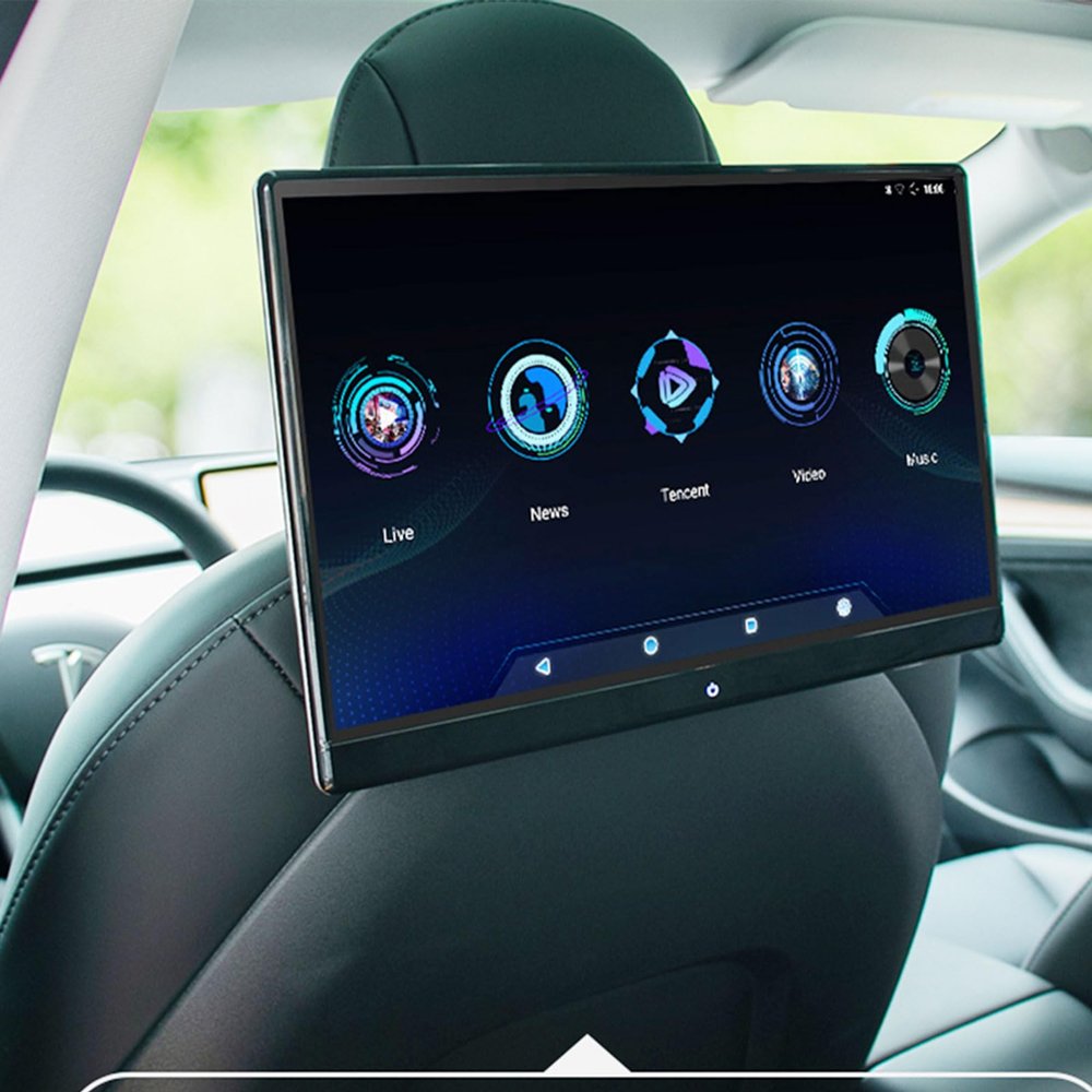 14 Inch Car Headrest Monitor 4+64GB Android 9.0 Table PC Monitor 1080P HD Video Player WiFi BT USB SD HDMI MP5 Video Monitor